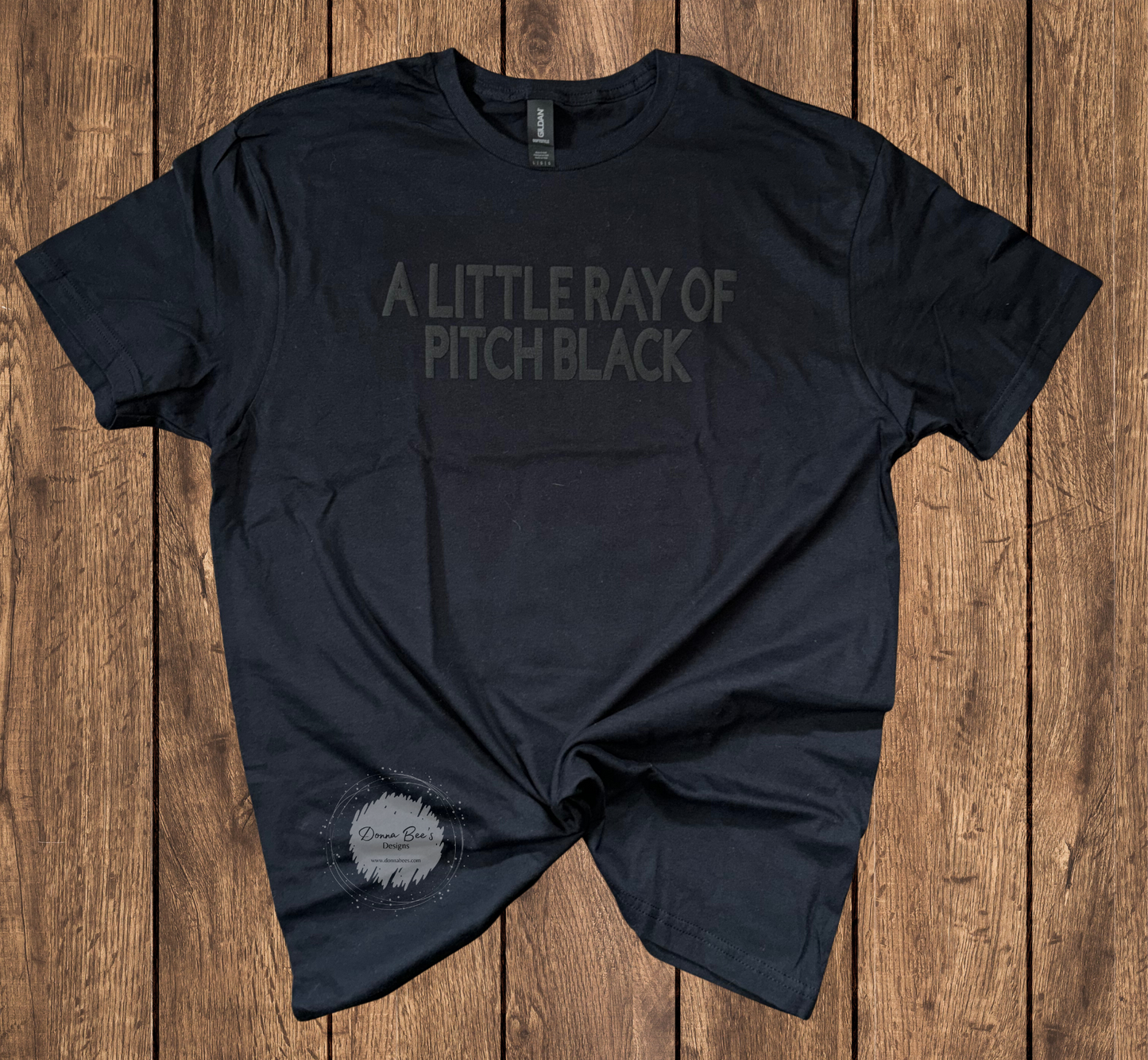 A little ray of pitch black | Graphic Tee | Black on Black