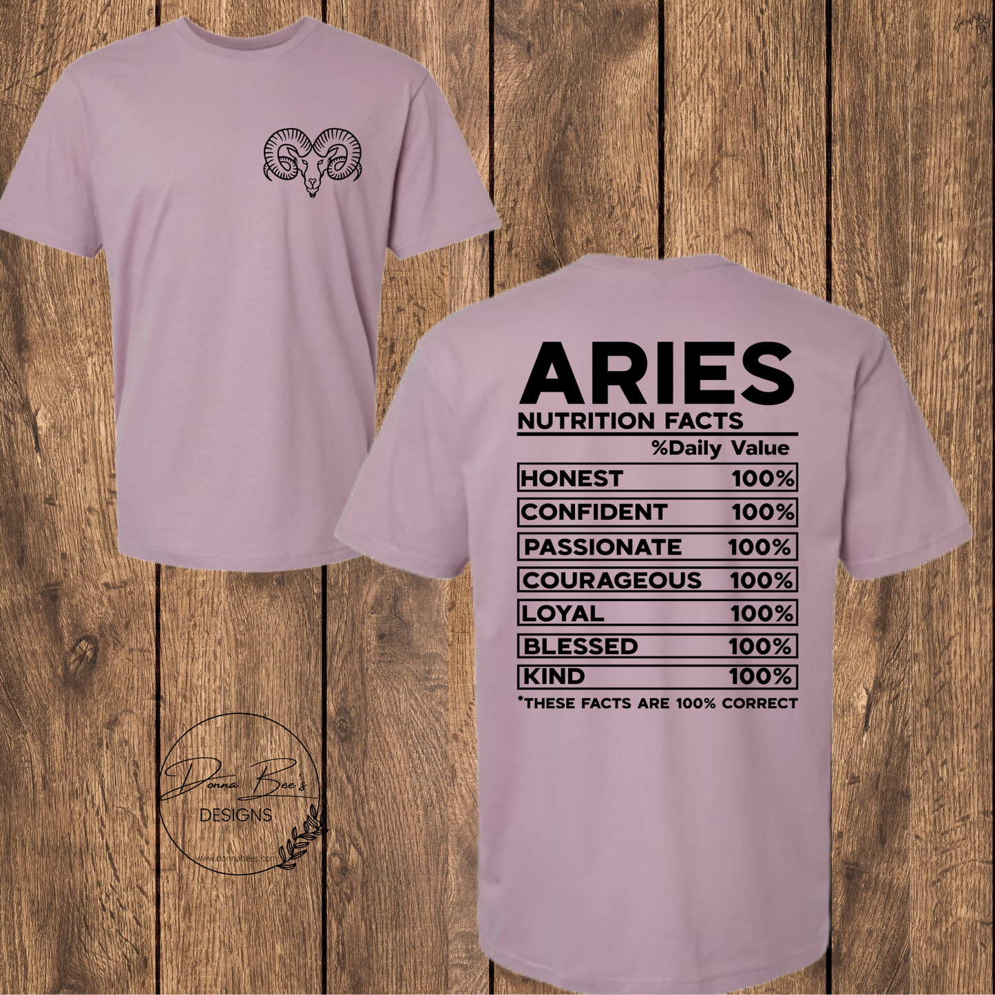 Zodiac tee | Zodiac sign | Nutritional facts