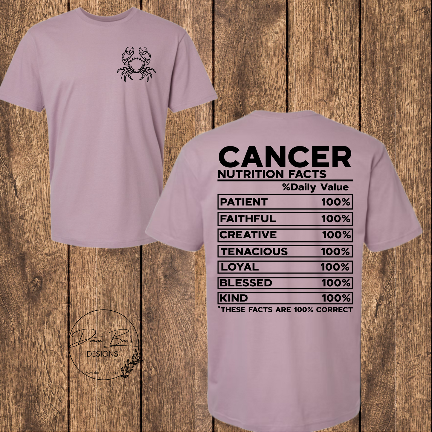 Zodiac tee | Zodiac sign | Nutritional facts
