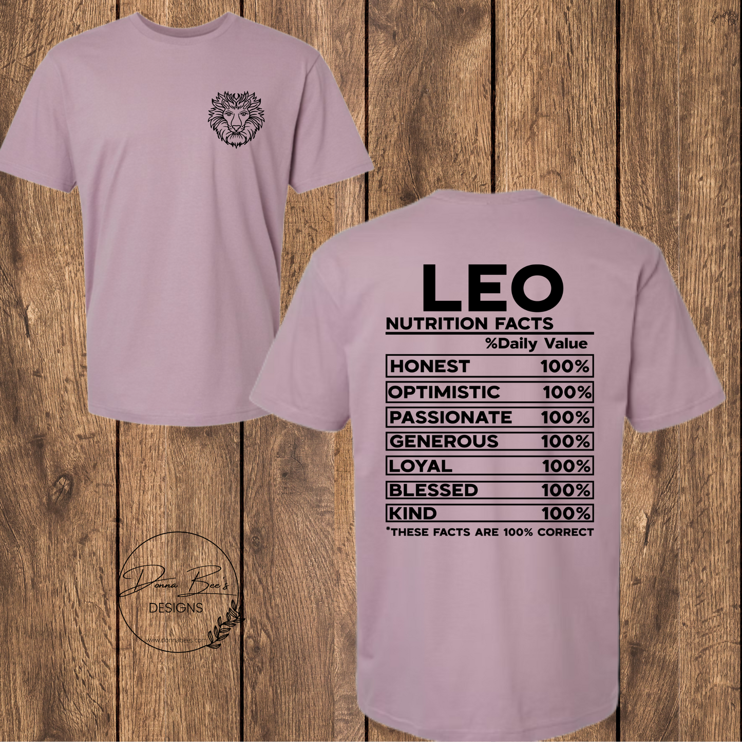 Zodiac tee | Zodiac sign | Nutritional facts