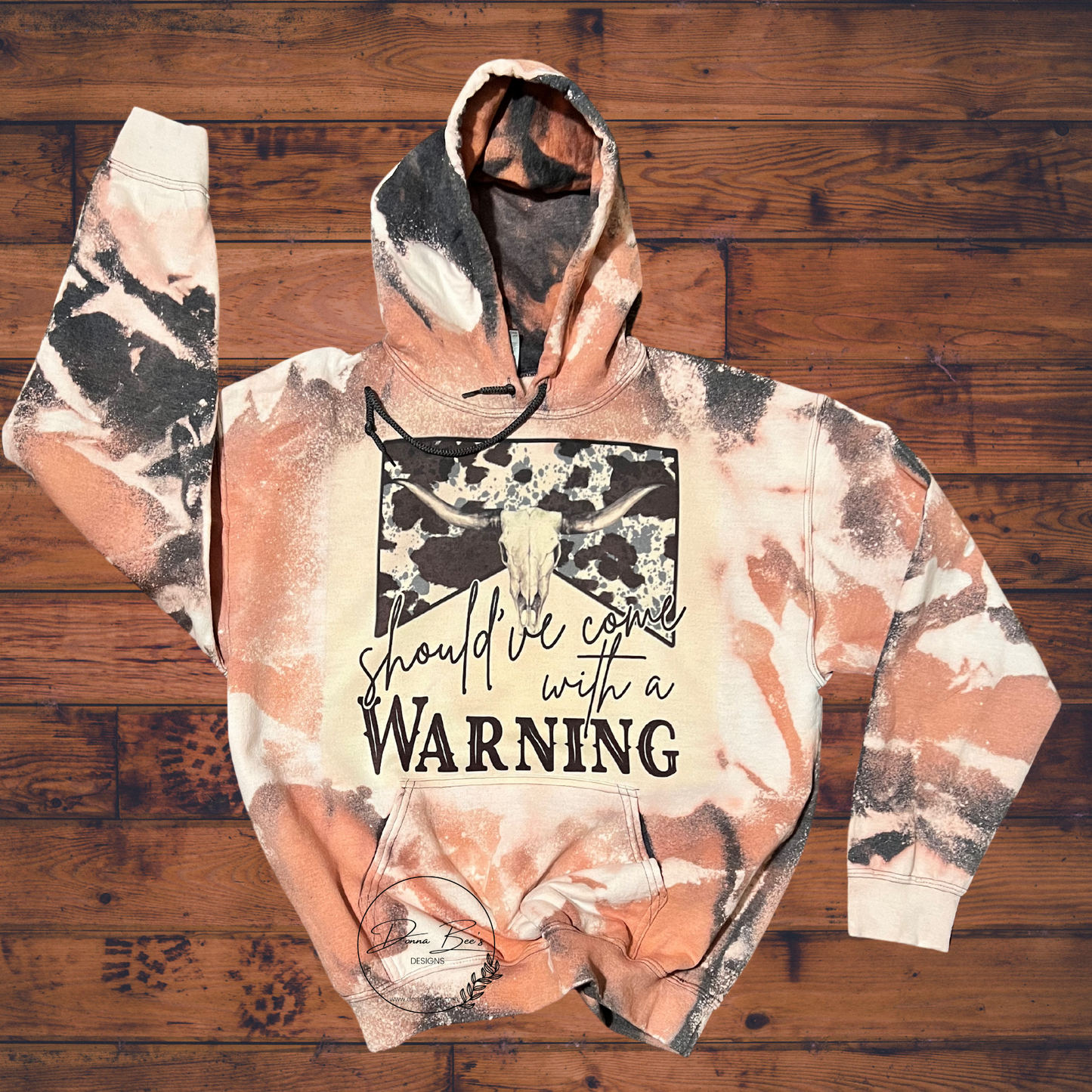 cowhide hoodie|donnabees.com/