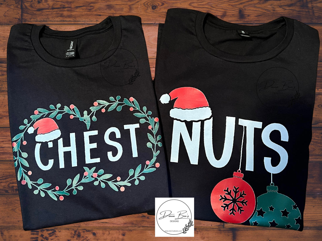 "Christmas Couples T-Shirt | Tee for Her: Celebrate the Season in Style"