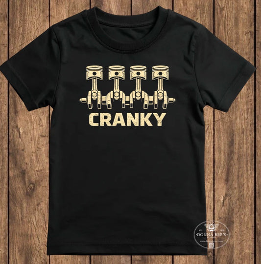 Cranky–Piston Graphic Mechanic T-Shirt