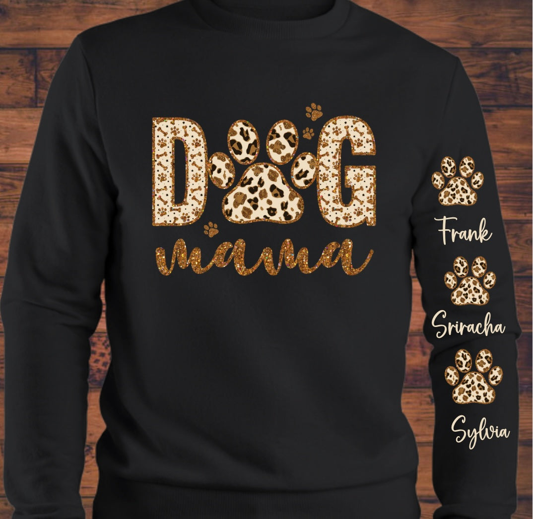 Personalized Dog Mama Crew Neck Sweatshirt