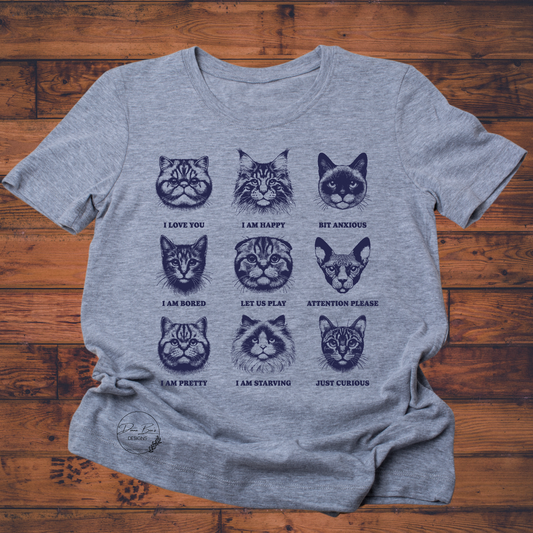 Cat moods tee | Cat Lovers