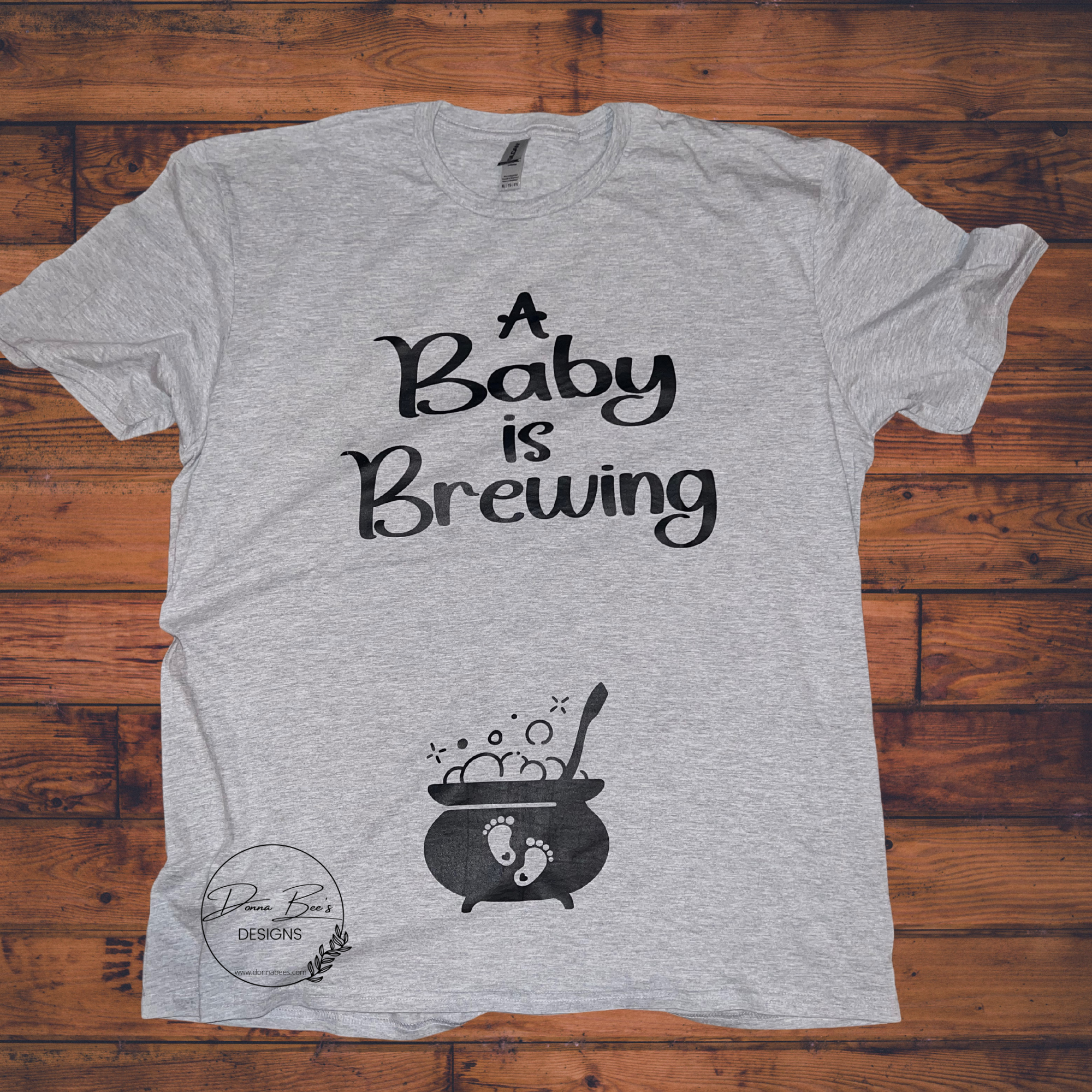 We’re Pregnant | Baby Brewing | Pregnancy announcement couples T-shirt