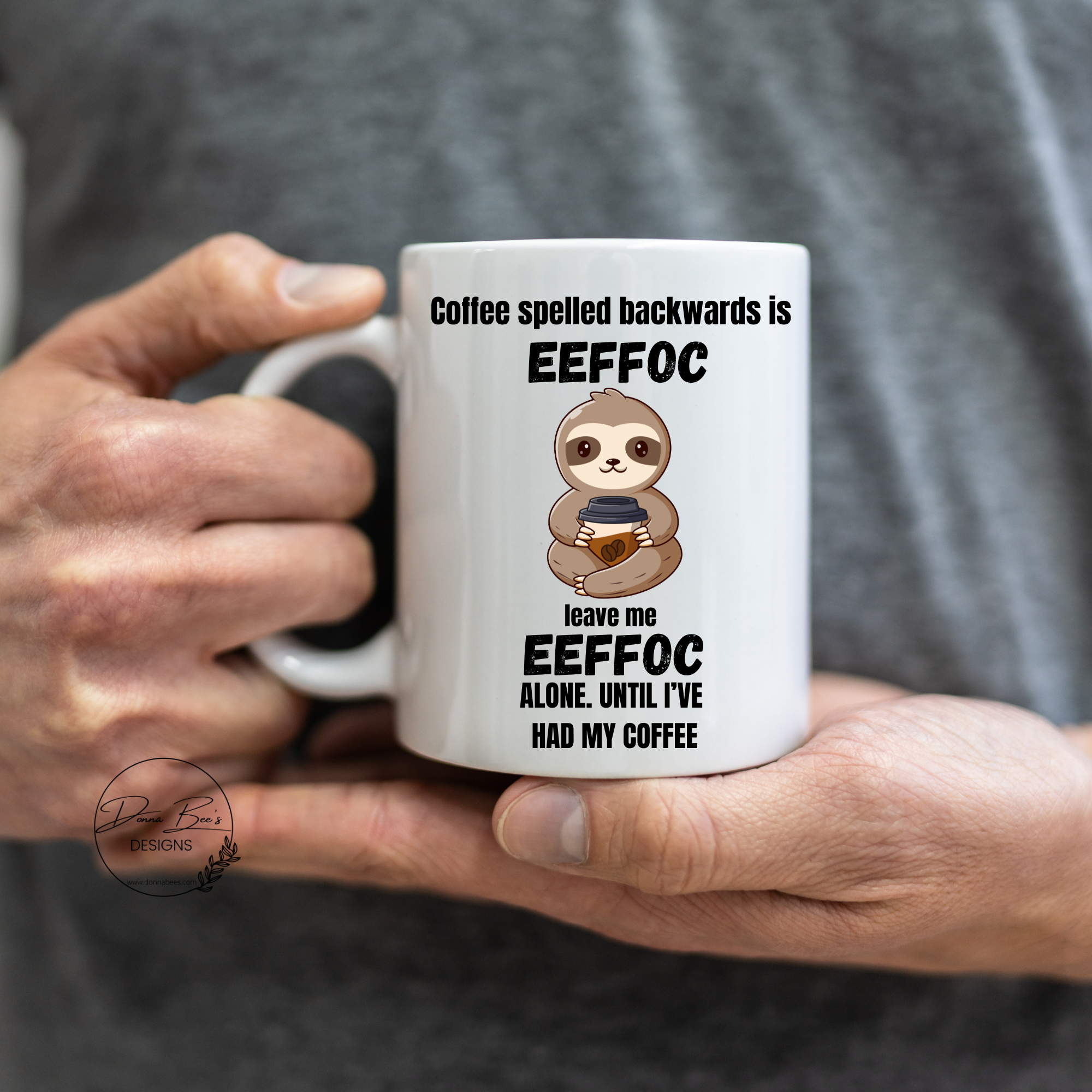 Coffee spelled backwards |eeffoc | Funny mug