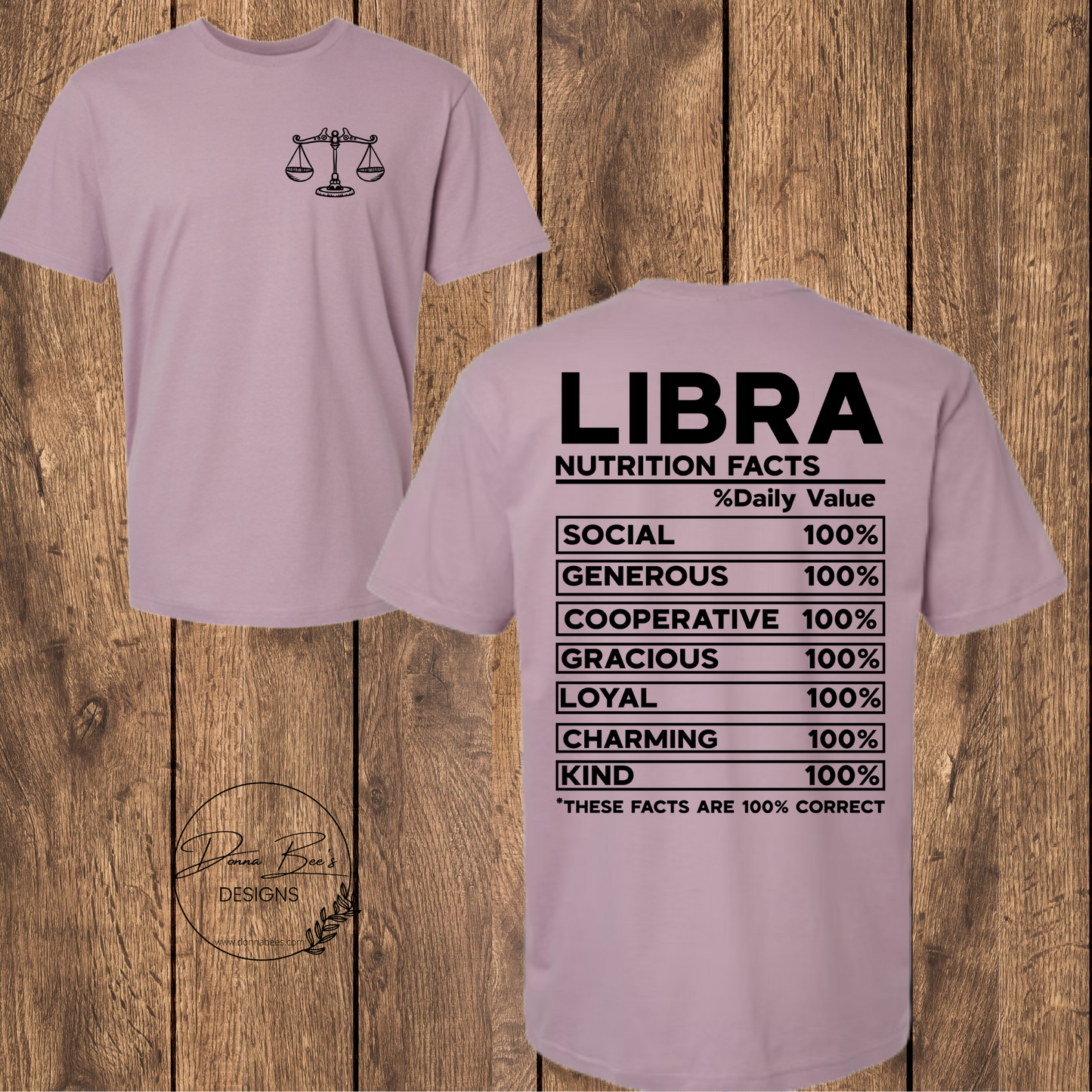 Zodiac tee | Zodiac sign | Nutritional facts