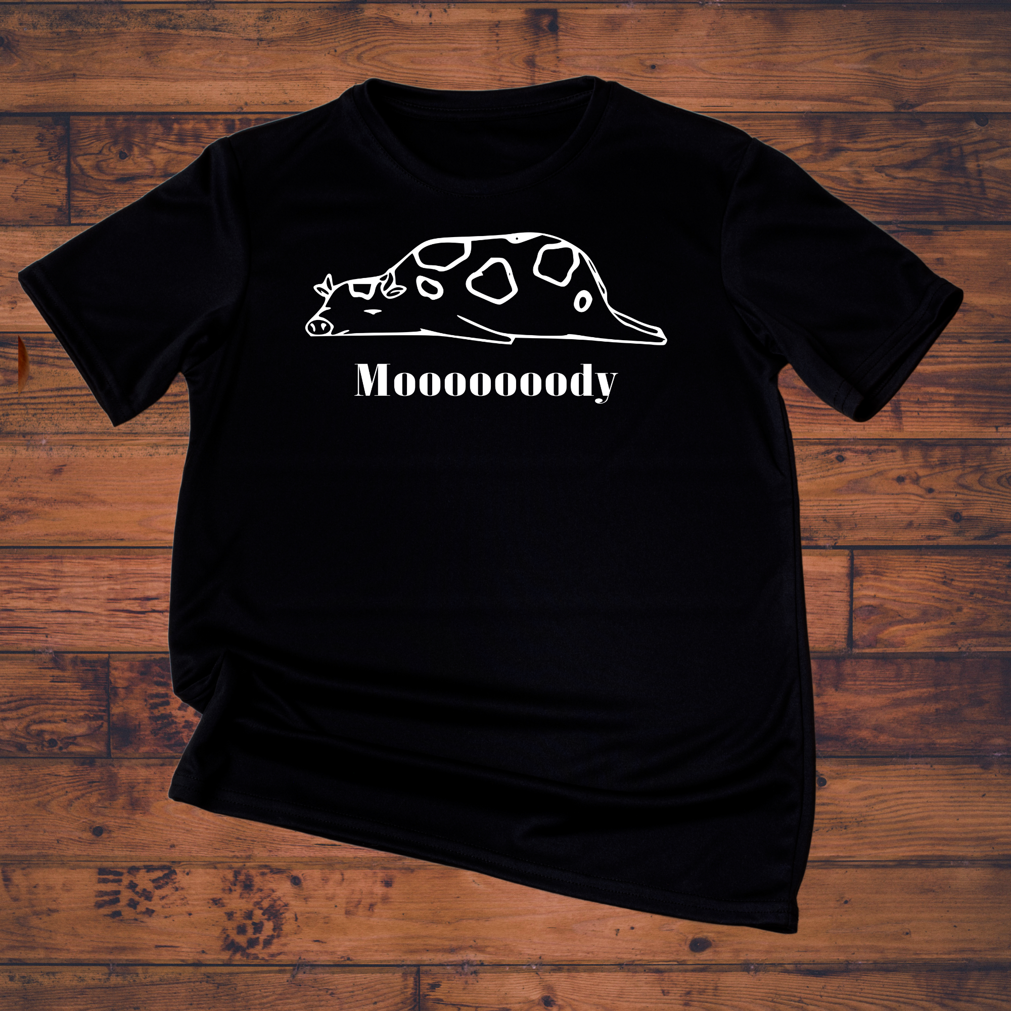 Punny Tee |Mooody Cow | Funny T-Shirt