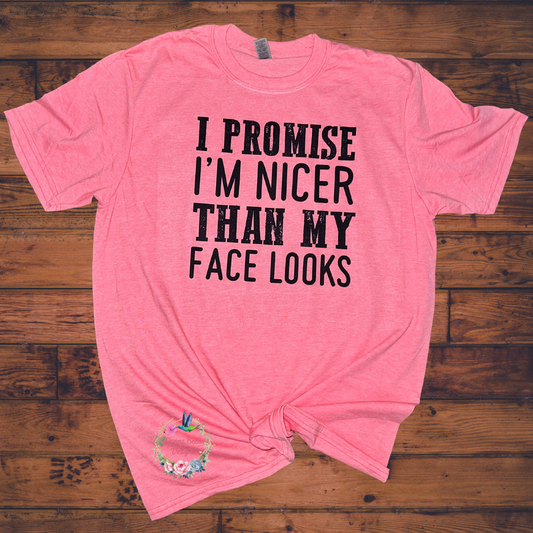 I promise I’m nicer | Funny Tee | RBF |