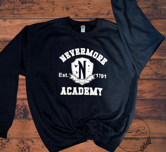 Nevermore Academy Crew Neck | Wednesday Addams |