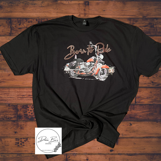 Biker Tee | Born To Ride |Motorcycle