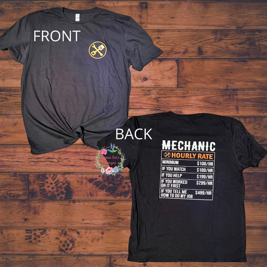 Mechanic tee | Tools | Hourly Rate