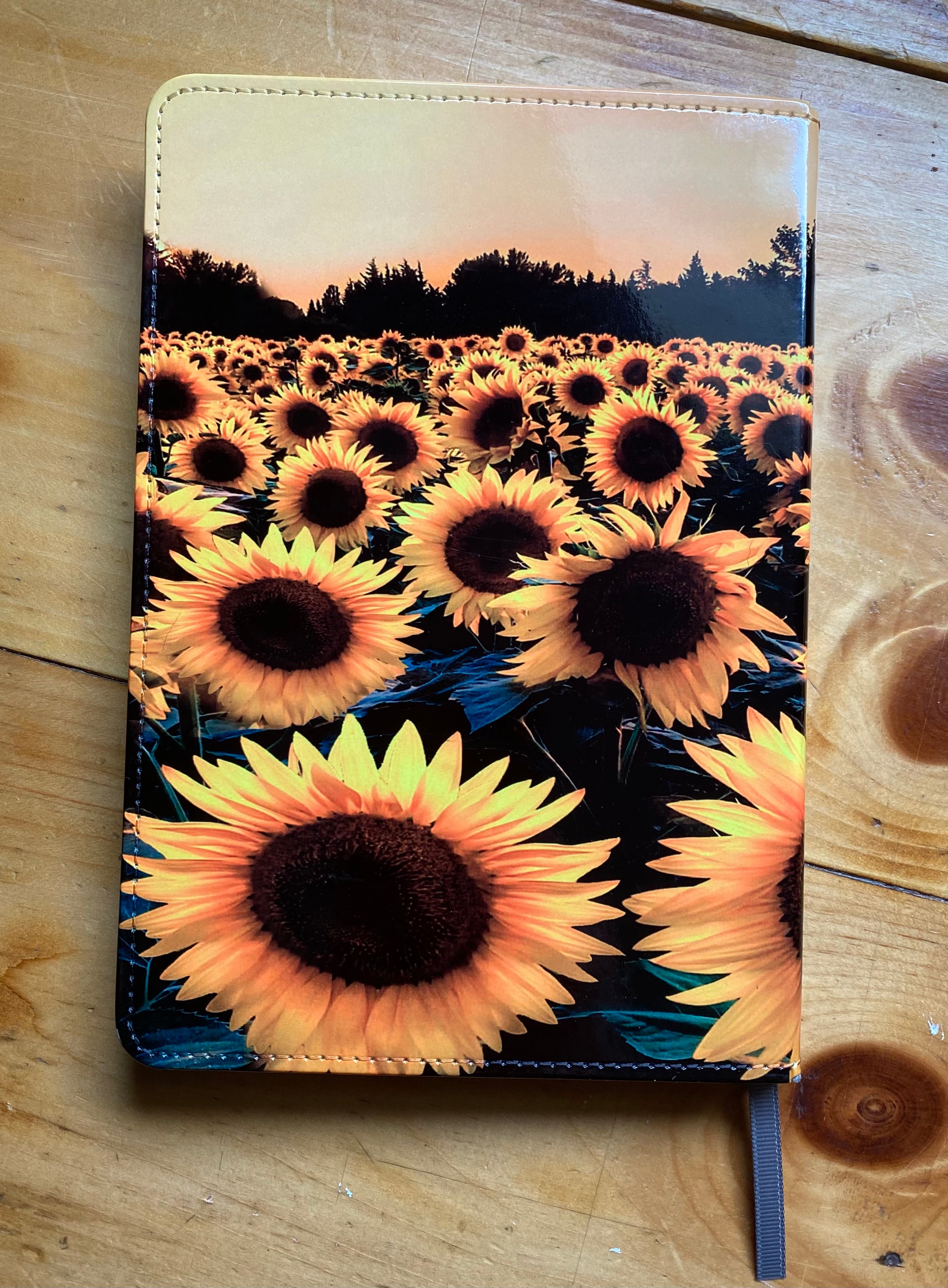 Personalized writing journal/Diary- Sunflowers