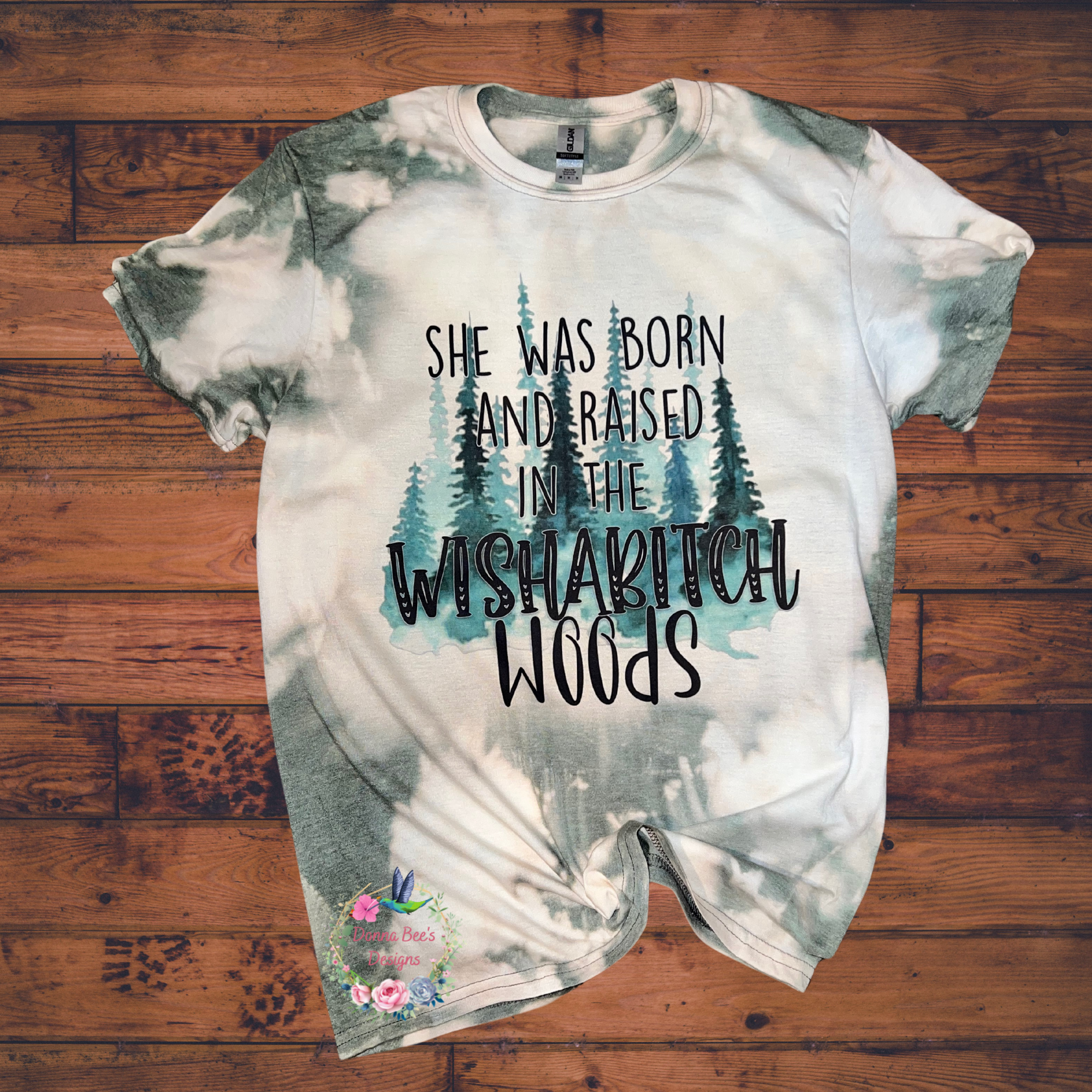 Wishabitch Woods T-shirt | Bleached | Born and raised tee